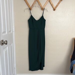 Lulus Reinette Dark Green Midi Dress